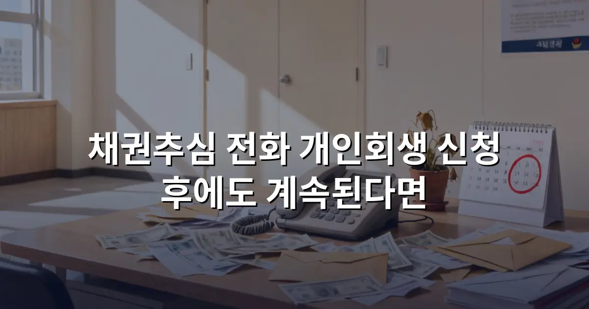 채권추심 전화 개인회생 신청 후에도 계속된다면