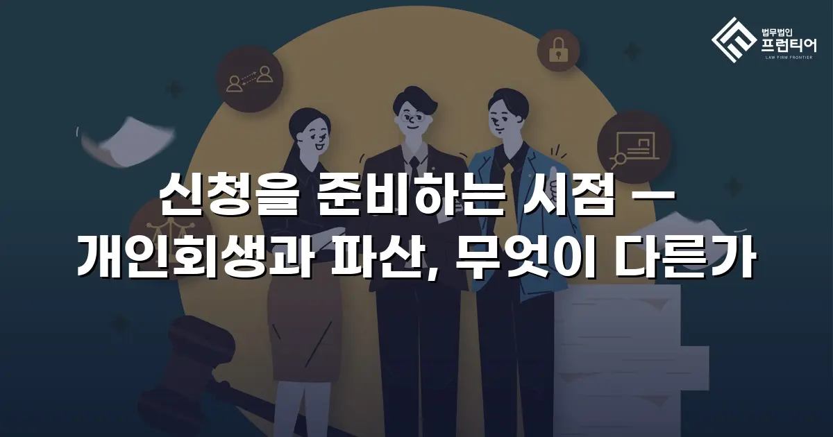 신청을 준비하는 시점 — 개인회생과 파산, 무엇이 다른가