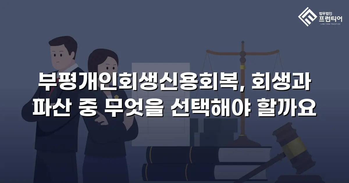 부평개인회생신용회복, 회생과 파산 중 무엇을 선택해야 할까요