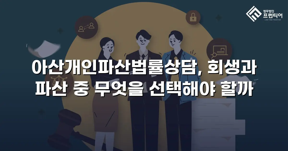 아산개인파산법률상담, 회생과 파산 중 무엇을 선택해야 할까