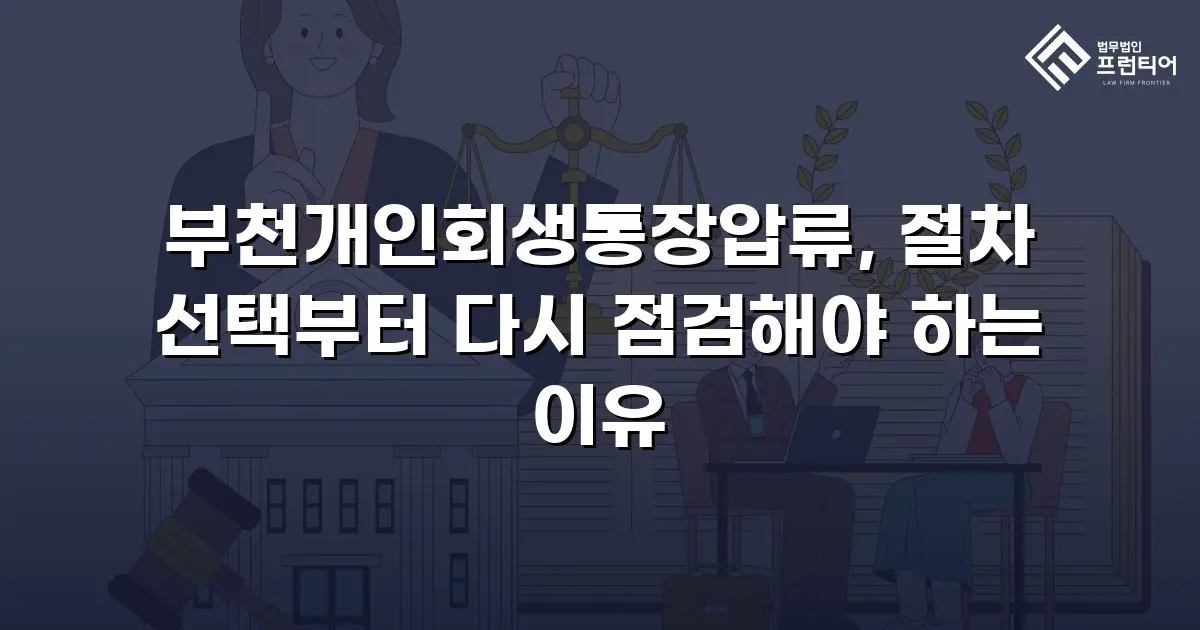 부천개인회생통장압류, 절차 선택부터 다시 점검해야 하는 이유