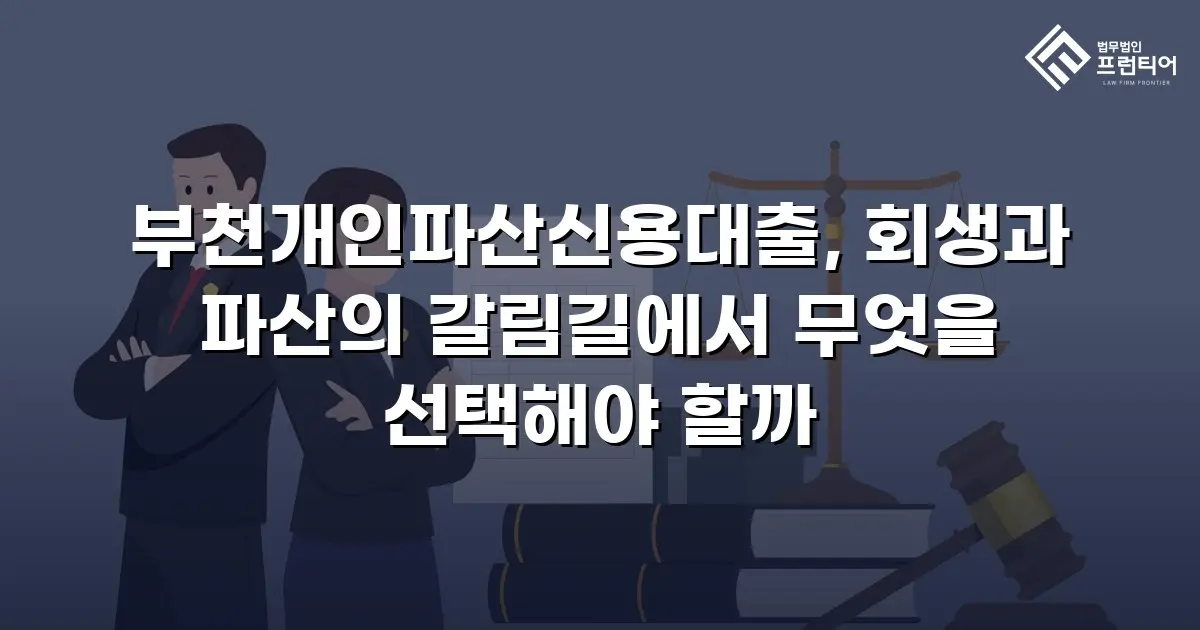 부천개인파산신용대출, 회생과 파산의 갈림길에서 무엇을 선택해야 할까