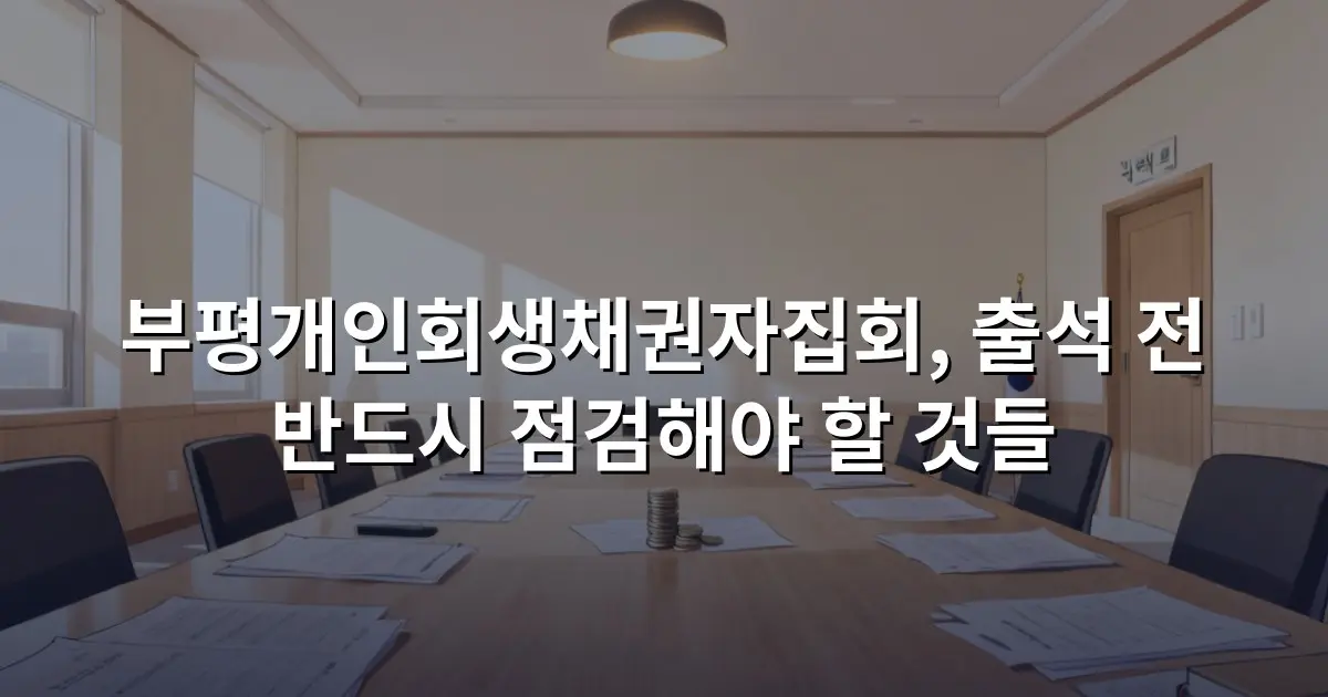 부평개인회생채권자집회, 출석 전 반드시 점검해야 할 것들
