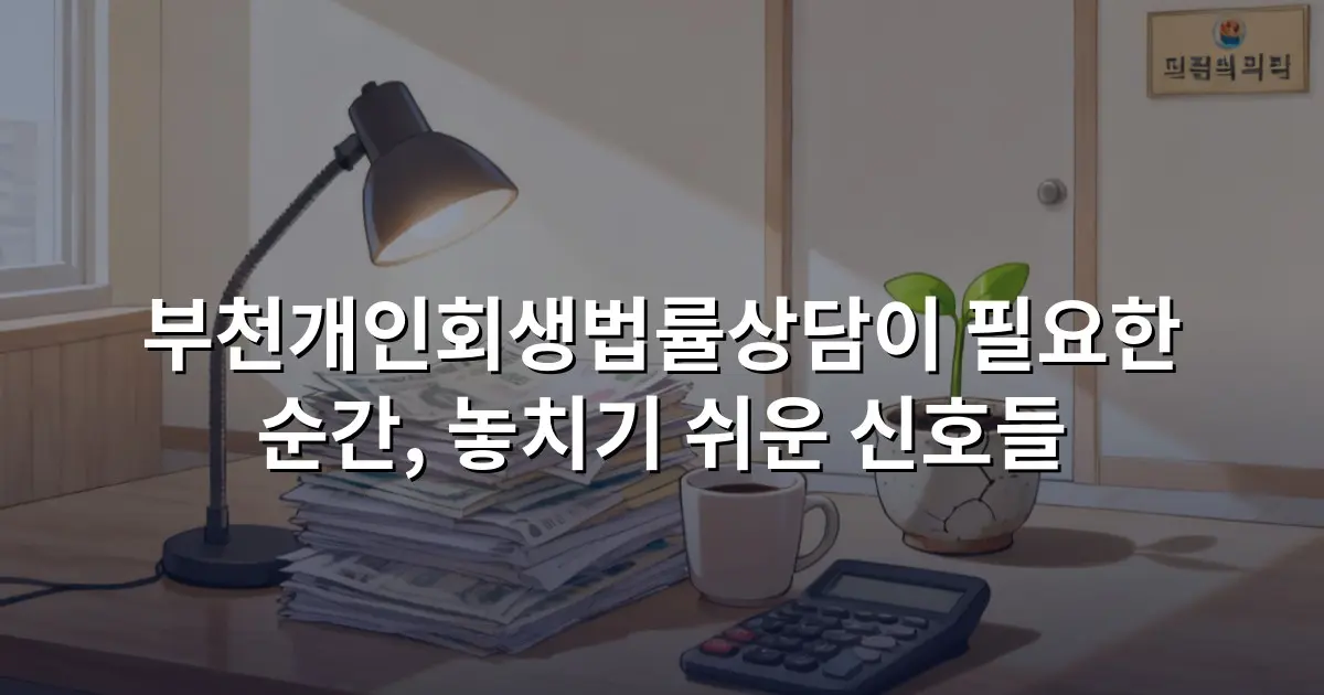 부천개인회생법률상담이 필요한 순간, 놓치기 쉬운 신호들