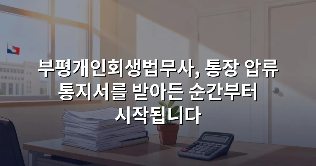 부평개인회생법무사, 통장 압류 통지서를 받아든 순간부터 시작됩니다