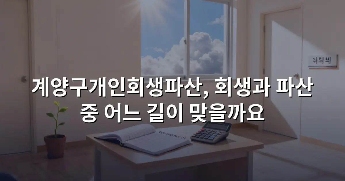 계양구개인회생파산, 회생과 파산 중 어느 길이 맞을까요
