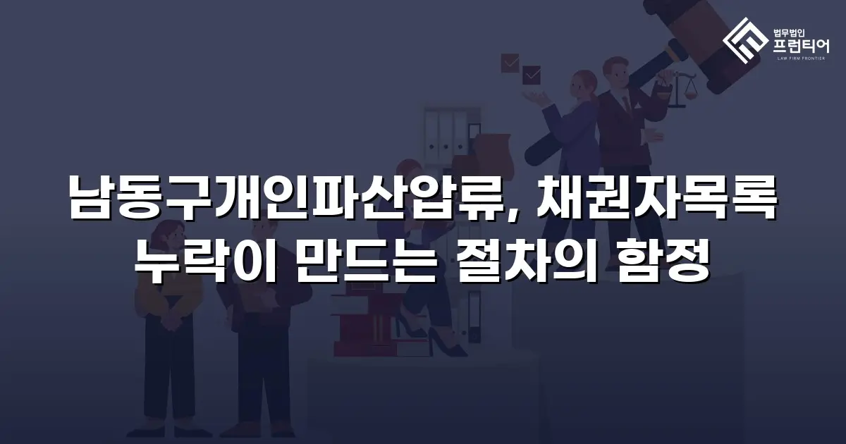 남동구개인파산압류, 채권자목록 누락이 만드는 절차의 함정