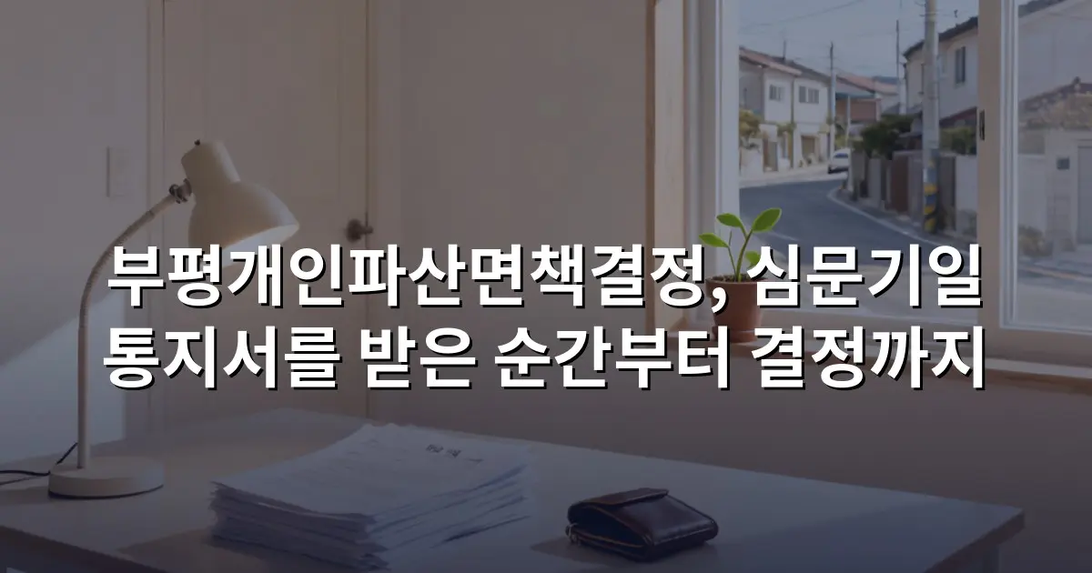 부평개인파산면책결정, 심문기일 통지서를 받은 순간부터 결정까지