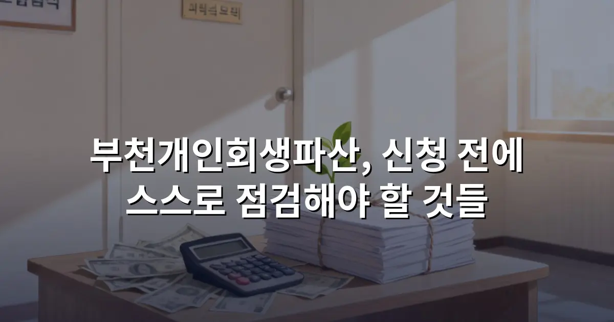 부천개인회생파산, 신청 전에 스스로 점검해야 할 것들