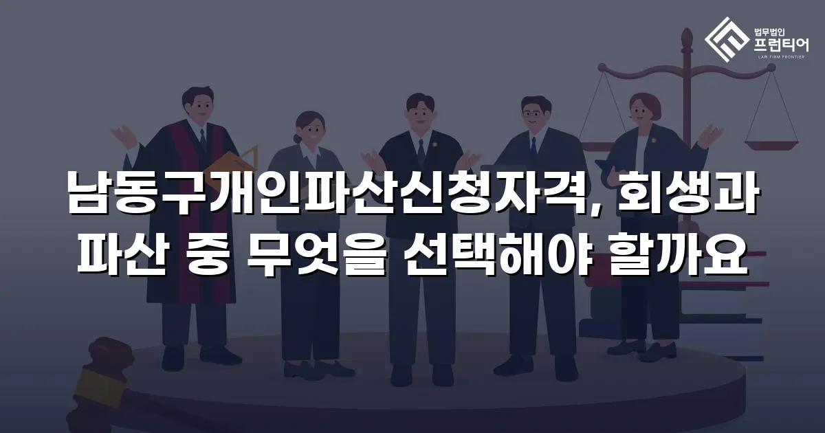 남동구개인파산신청자격, 회생과 파산 중 무엇을 선택해야 할까요