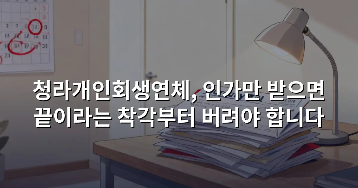 청라개인회생연체, 인가만 받으면 끝이라는 착각부터 버려야 합니다