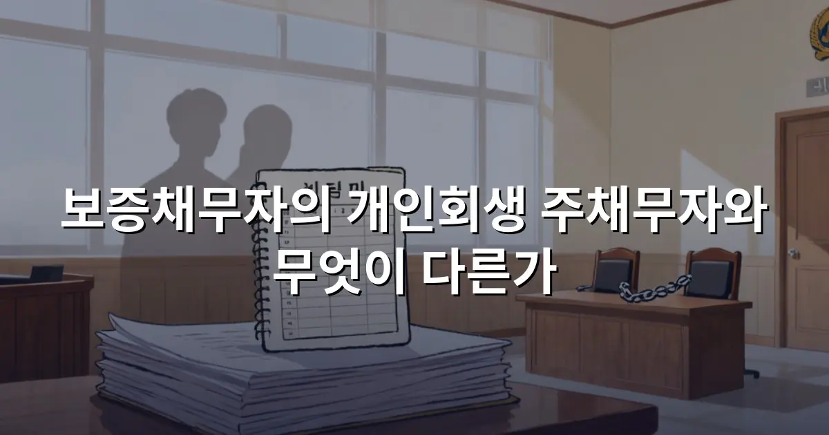 보증채무자의 개인회생 주채무자와 무엇이 다른가