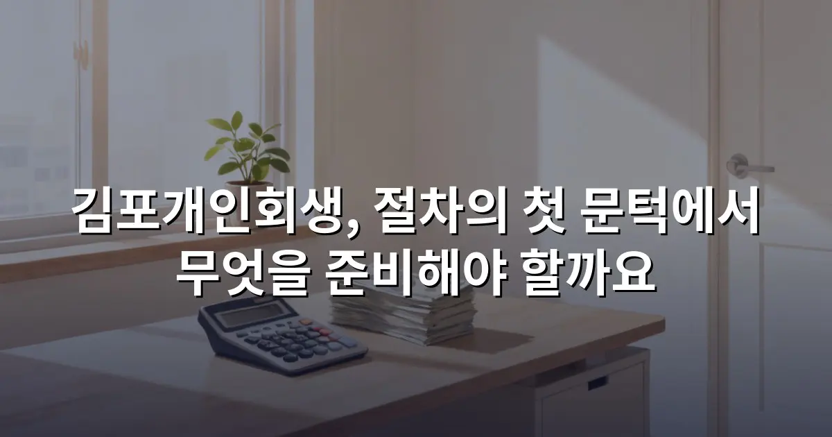 김포개인회생, 절차의 첫 문턱에서 무엇을 준비해야 할까요