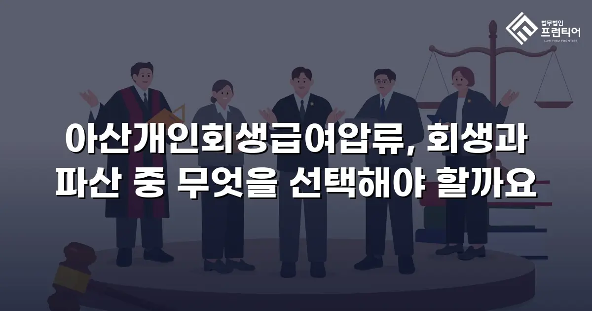 아산개인회생급여압류, 회생과 파산 중 무엇을 선택해야 할까요