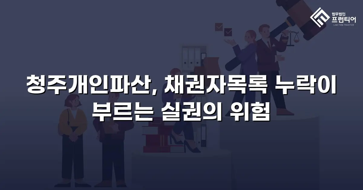 청주개인파산, 채권자목록 누락이 부르는 실권의 위험