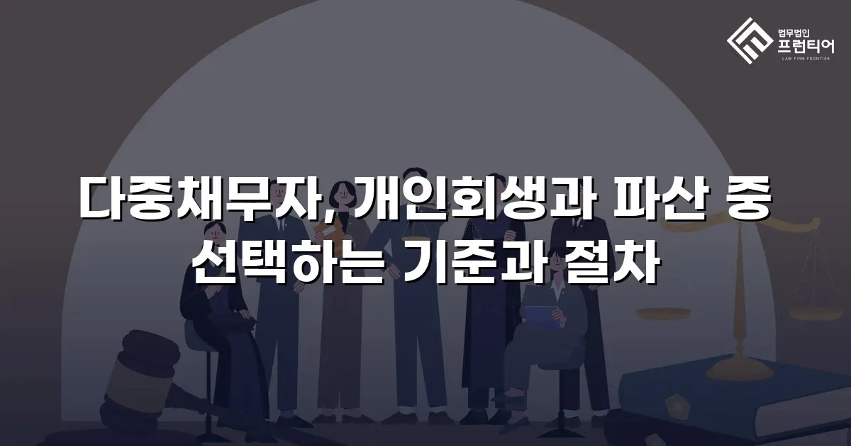 다중채무자, 개인회생과 파산 중 선택하는 기준과 절차
