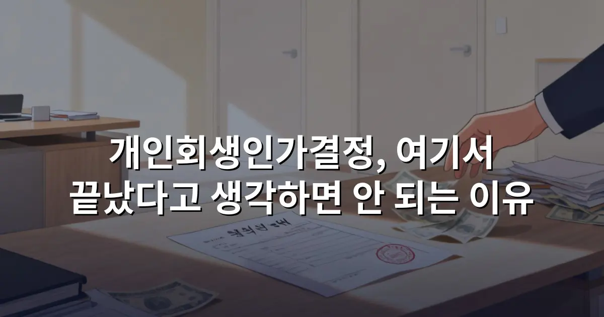 개인회생인가결정, 여기서 끝났다고 생각하면 안 되는 이유