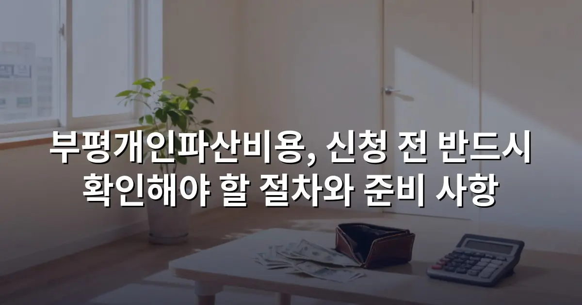 부평개인파산비용, 신청 전 반드시 확인해야 할 절차와 준비 사항