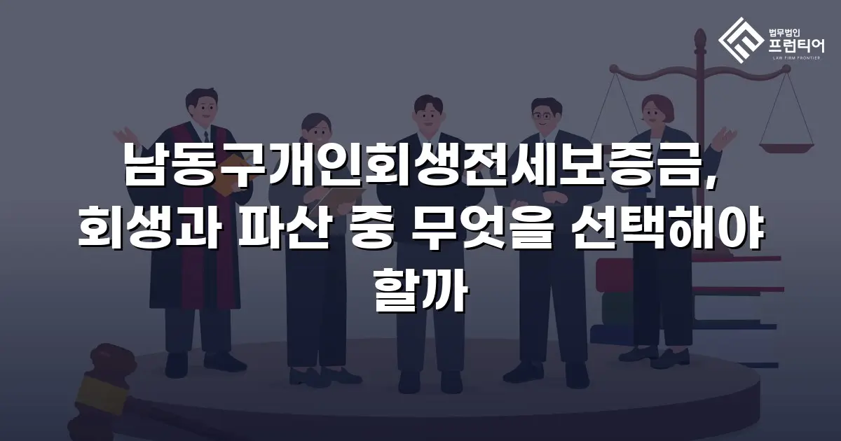 남동구개인회생전세보증금, 회생과 파산 중 무엇을 선택해야 할까