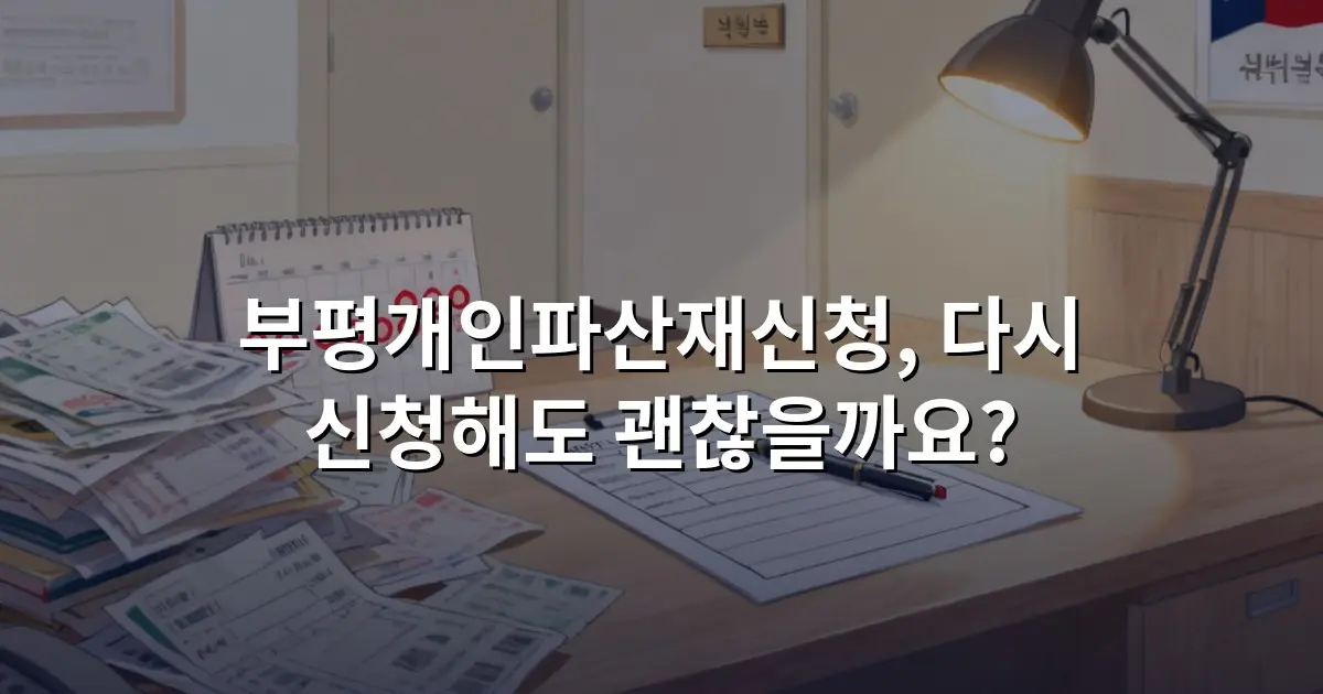 부평개인파산재신청, 다시 신청해도 괜찮을까요?