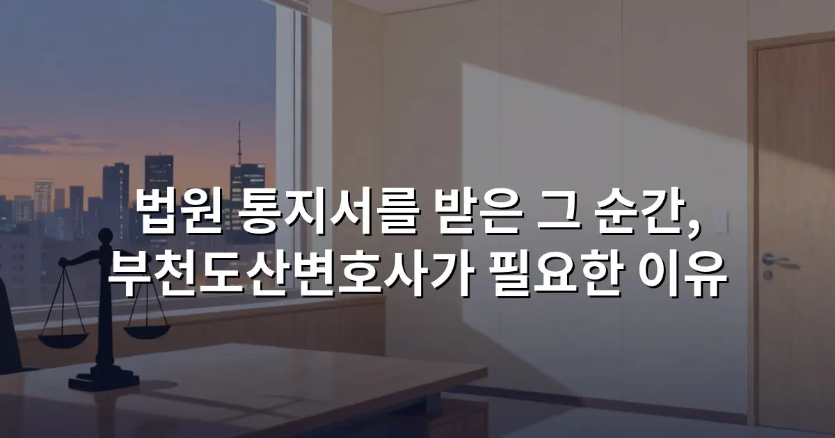 법원 통지서를 받은 그 순간, 부천도산변호사가 필요한 이유