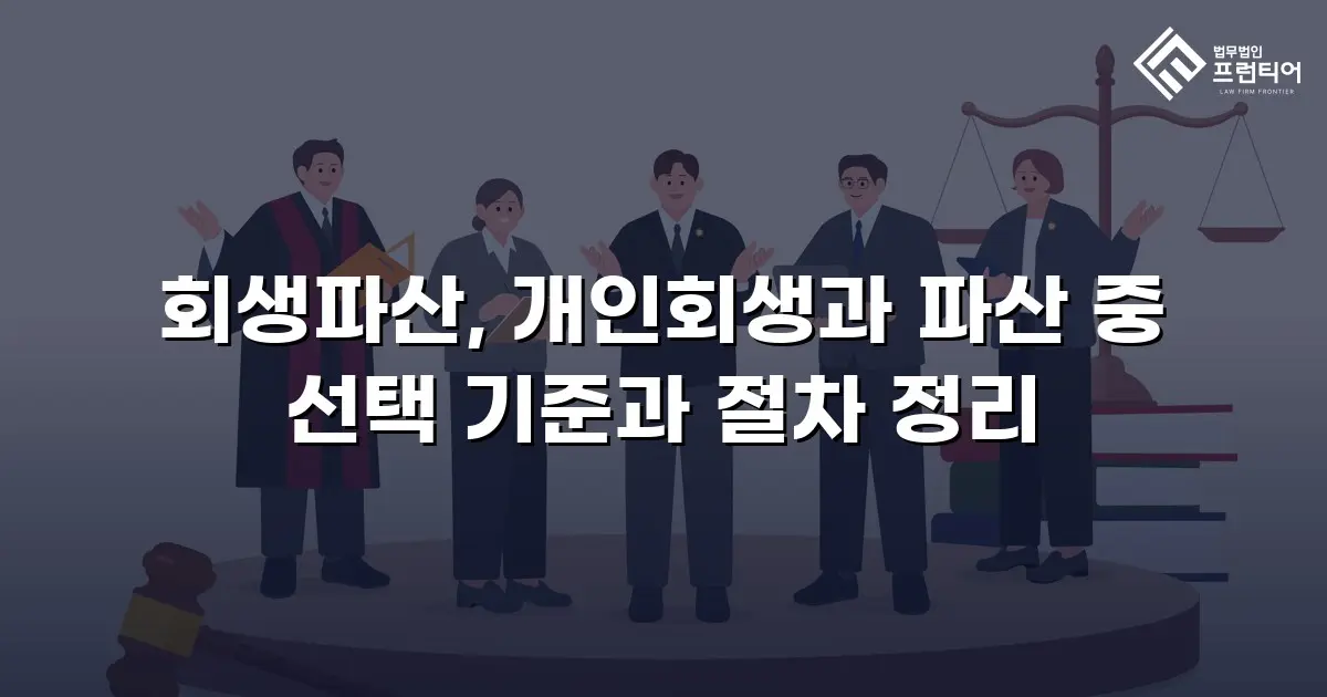 회생파산, 개인회생과 파산 중 선택 기준과 절차 정리