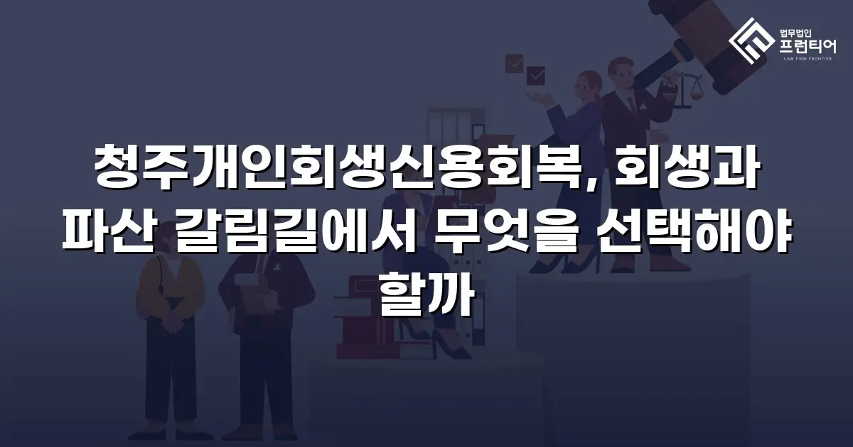 청주개인회생신용회복, 회생과 파산 갈림길에서 무엇을 선택해야 할까