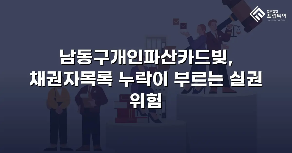 남동구개인파산카드빚, 채권자목록 누락이 부르는 실권 위험