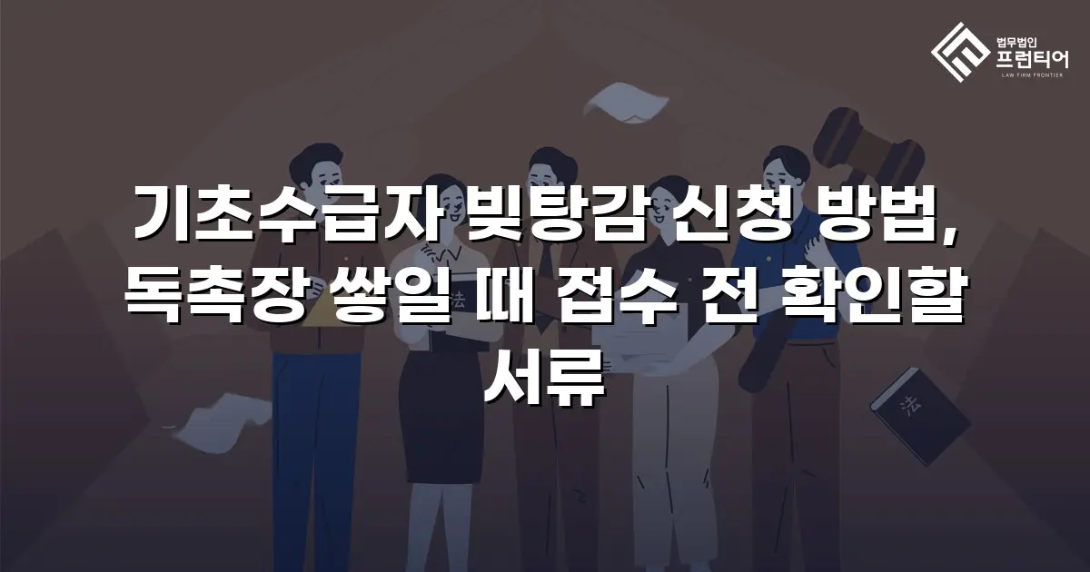 기초수급자 빚탕감 신청 방법, 독촉장 쌓일 때 접수 전 확인할 서류