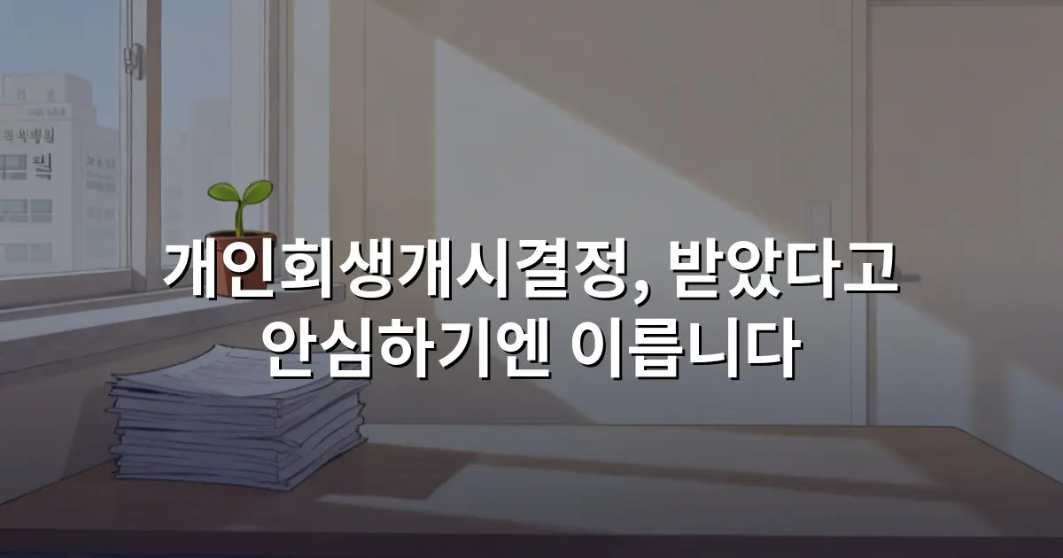 개인회생개시결정, 받았다고 안심하기엔 이릅니다