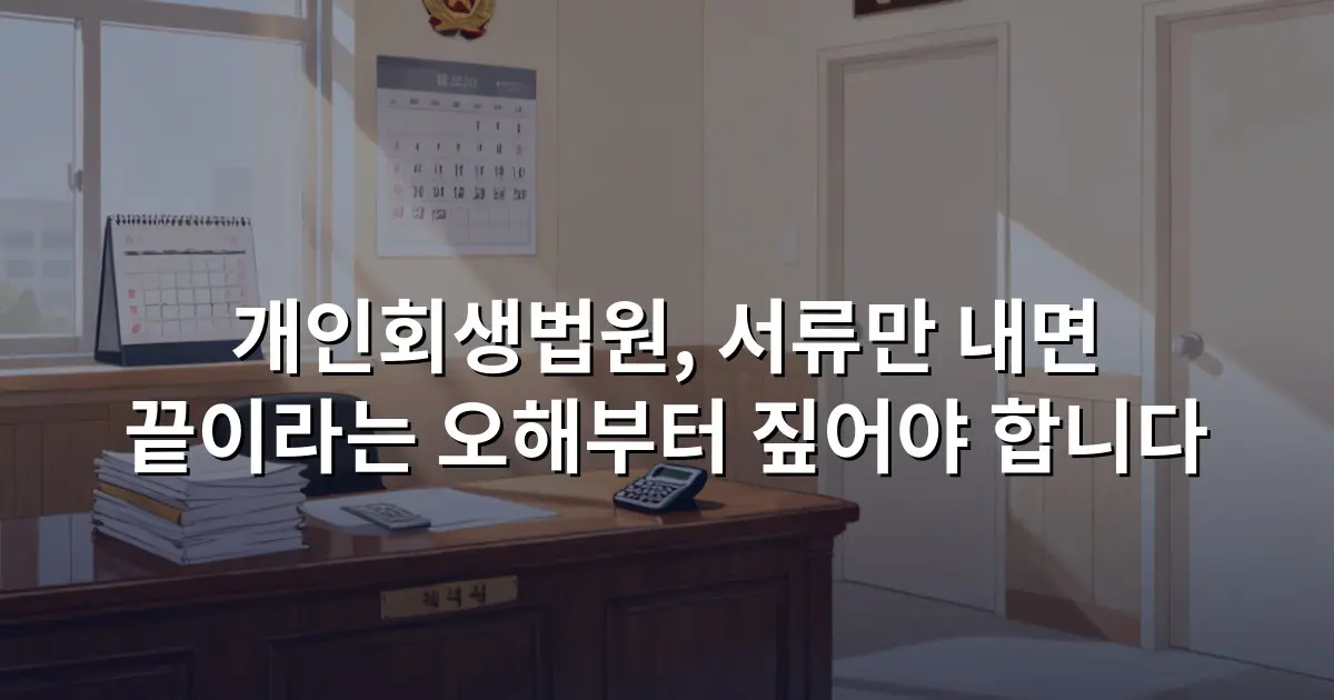 개인회생법원, 서류만 내면 끝이라는 오해부터 짚어야 합니다