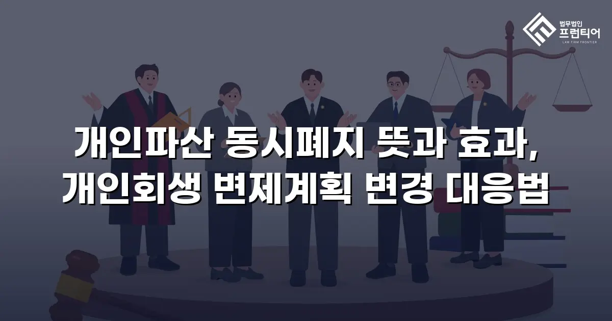 개인파산 동시폐지 뜻과 효과, 개인회생 변제계획 변경 대응법
