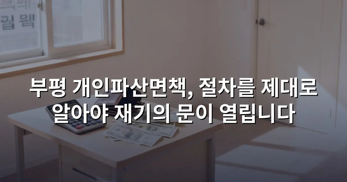 부평 개인파산면책, 절차를 제대로 알아야 재기의 문이 열립니다