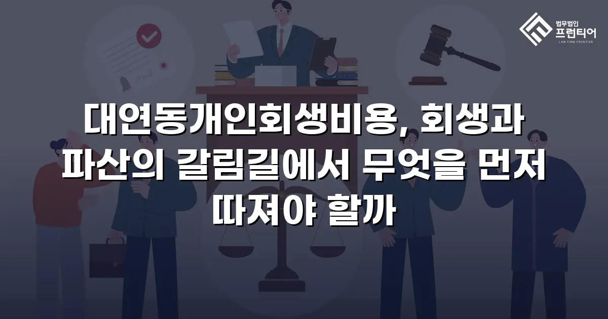 대연동개인회생비용, 회생과 파산의 갈림길에서 무엇을 먼저 따져야 할까