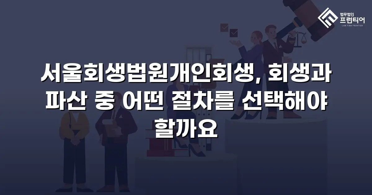 서울회생법원개인회생, 회생과 파산 중 어떤 절차를 선택해야 할까요