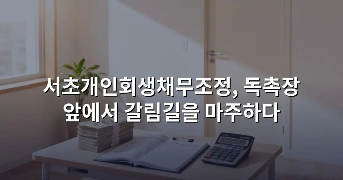 서초개인회생채무조정, 독촉장 앞에서 갈림길을 마주하다