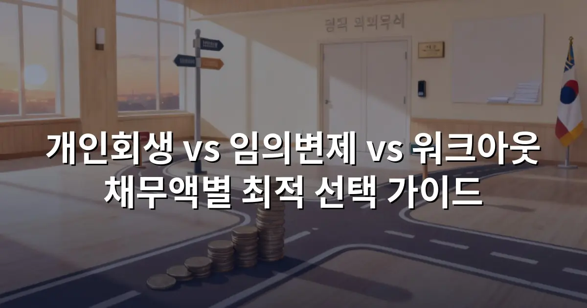 개인회생 vs 임의변제 vs 워크아웃 채무액별 최적 선택 가이드