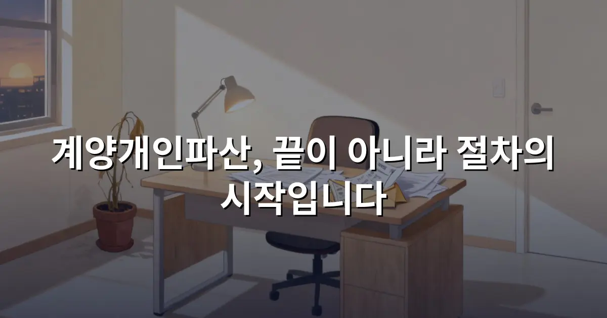 계양개인파산, 끝이 아니라 절차의 시작입니다