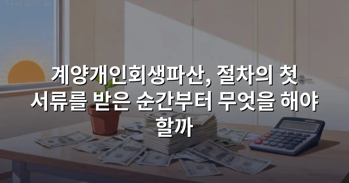 계양개인회생파산, 절차의 첫 서류를 받은 순간부터 무엇을 해야 할까