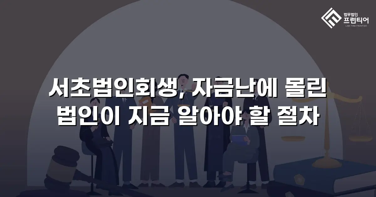 서초법인회생, 자금난에 몰린 법인이 지금 알아야 할 절차