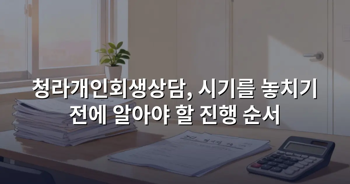 청라개인회생상담, 시기를 놓치기 전에 알아야 할 진행 순서