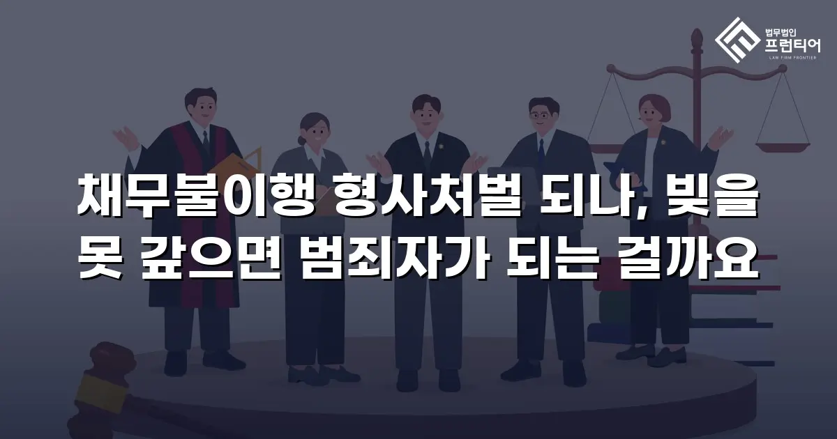 채무불이행 형사처벌 되나, 빚을 못 갚으면 범죄자가 되는 걸까요