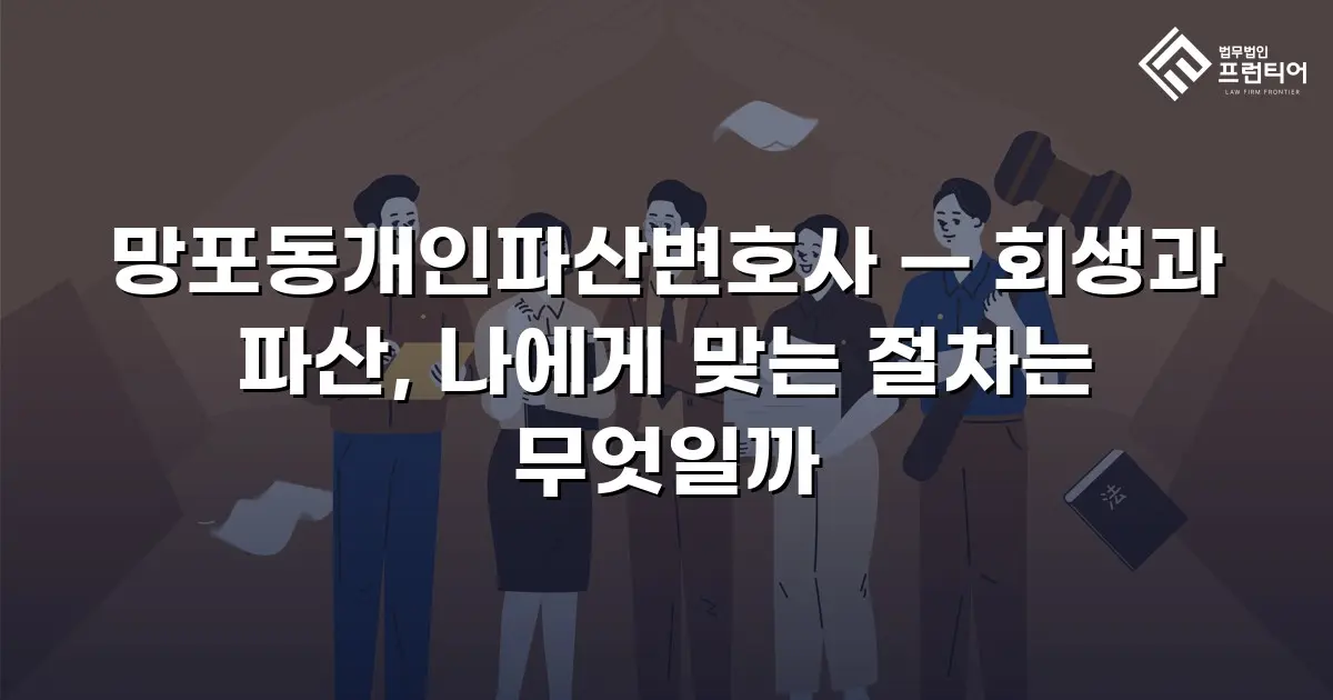 망포동개인파산변호사 — 회생과 파산, 나에게 맞는 절차는 무엇일까