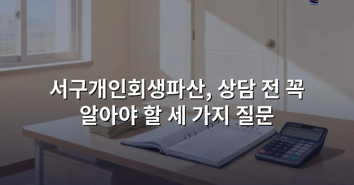 서구개인회생파산, 상담 전 꼭 알아야 할 세 가지 질문
