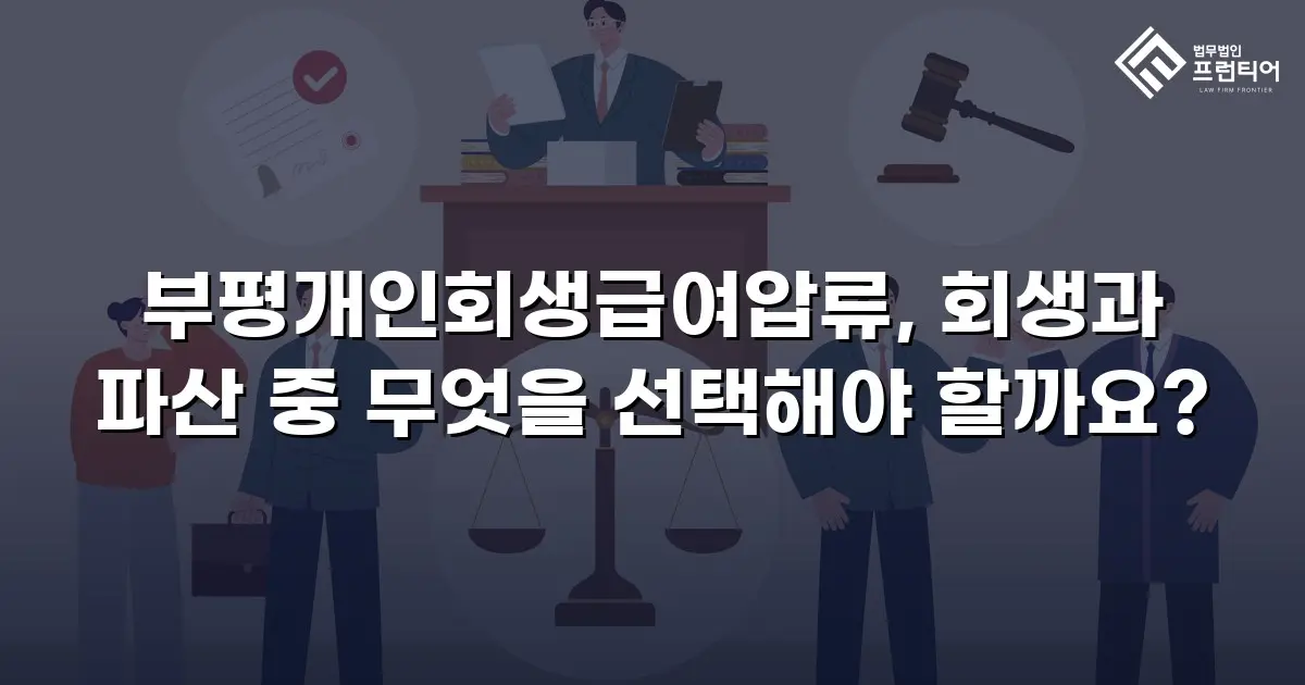 부평개인회생급여압류, 회생과 파산 중 무엇을 선택해야 할까요?