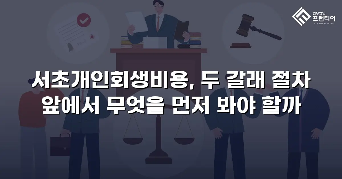 서초개인회생비용, 두 갈래 절차 앞에서 무엇을 먼저 봐야 할까
