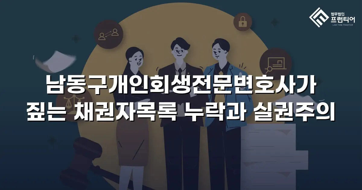 남동구개인회생전문변호사가 짚는 채권자목록 누락과 실권주의