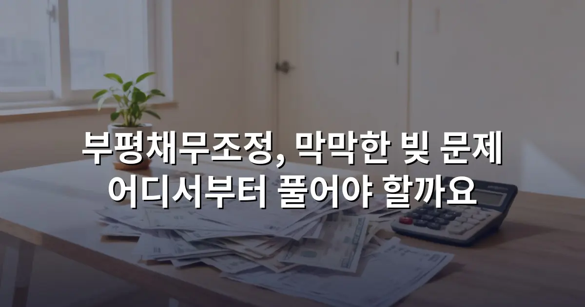 부평채무조정, 막막한 빚 문제 어디서부터 풀어야 할까요