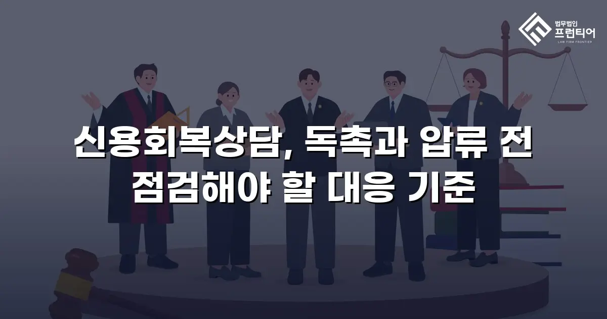 신용회복상담, 독촉과 압류 전 점검해야 할 대응 기준