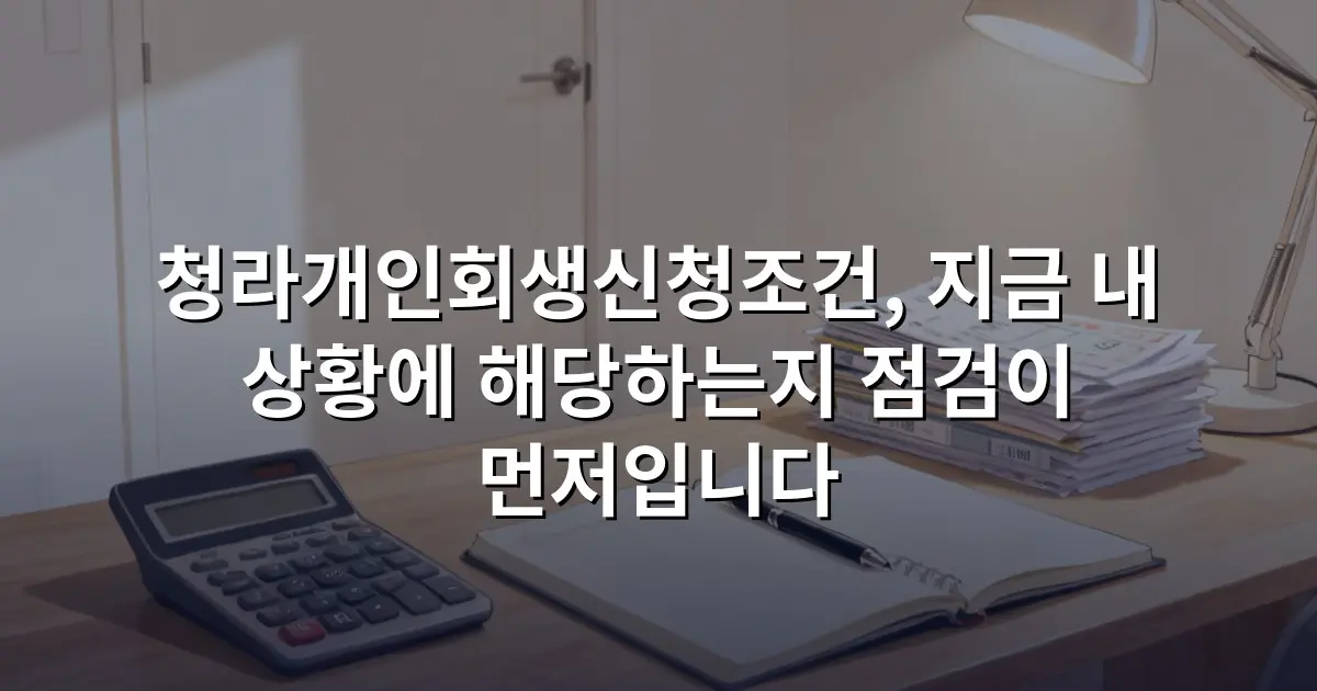 청라개인회생신청조건, 지금 내 상황에 해당하는지 점검이 먼저입니다